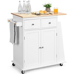 Шкафчик-тележка Costway HW65692WH (White) Thumb