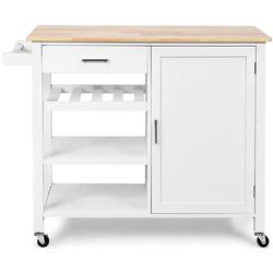 Шкафчик-тележка Costway HW66112WH (White) Thumb