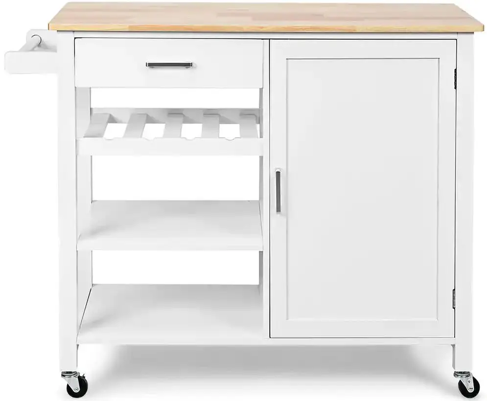 Шкафчик-тележка Costway HW66112WH (White)