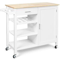 Dulap-carucior Costway HW66112WH (White)