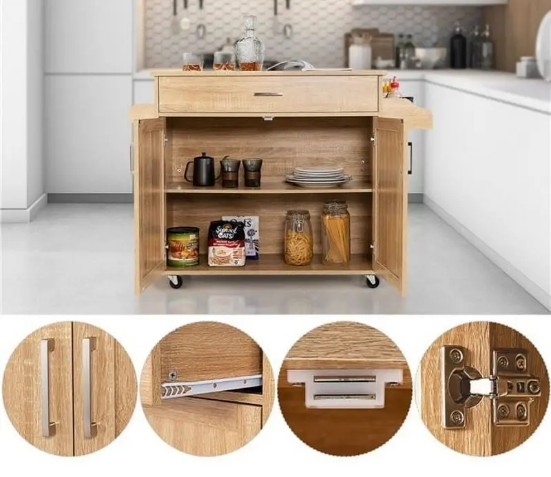 Dulap-carucior Costway KC51983NA (Wood)