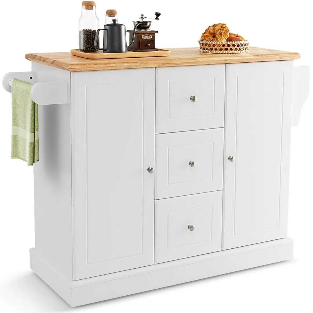 Сarucior de servire Costway KC54247WH (White/Wood) - 2