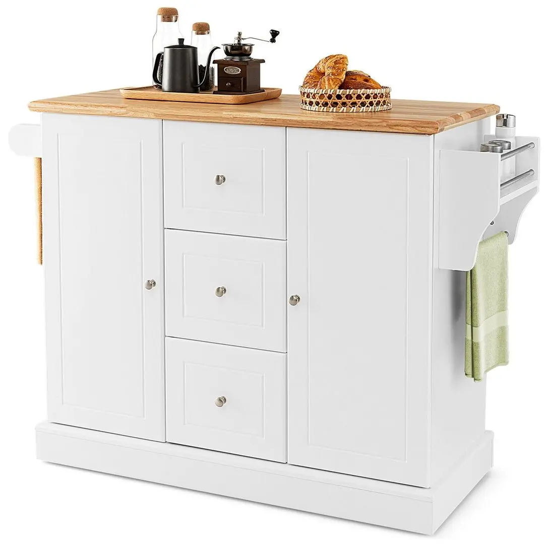Сarucior de servire Costway KC54247WH (White/Wood) - 3