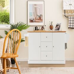 Сarucior de servire Costway KC54247WH (White/Wood) Thumb