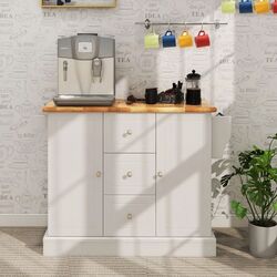 Сarucior de servire Costway KC54247WH (White/Wood) Thumb