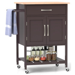 Dulap-carucior Costway KC55206BN (Brown) Thumb