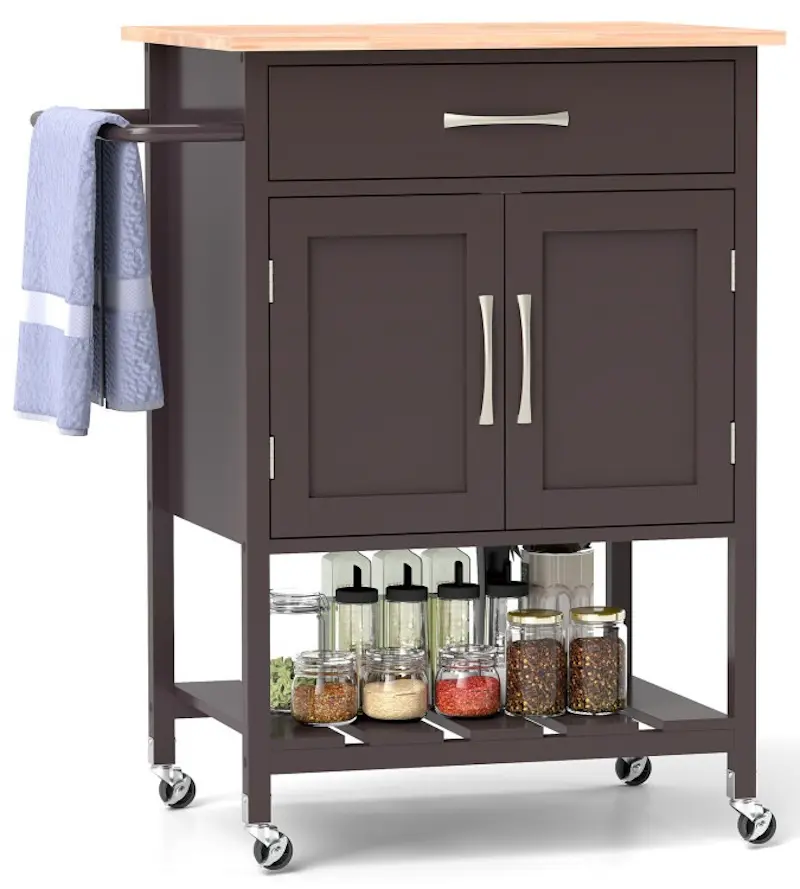 Dulap-carucior Costway KC55206BN (Brown)