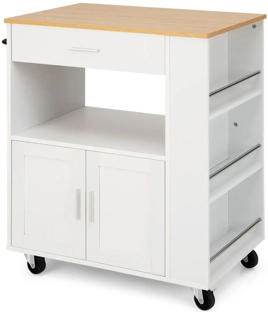 Шкафчик-тележка Costway KC55391WH (White)