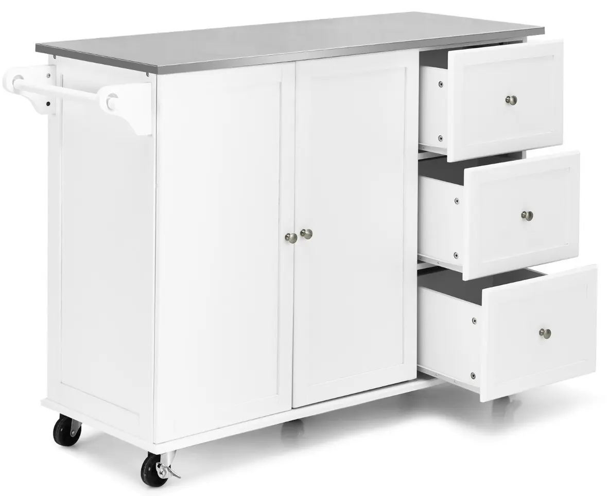 Шкафчик-тележка Costway KC55730WH (White)