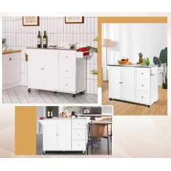 Шкафчик-тележка Costway KC55730WH (White) Thumb