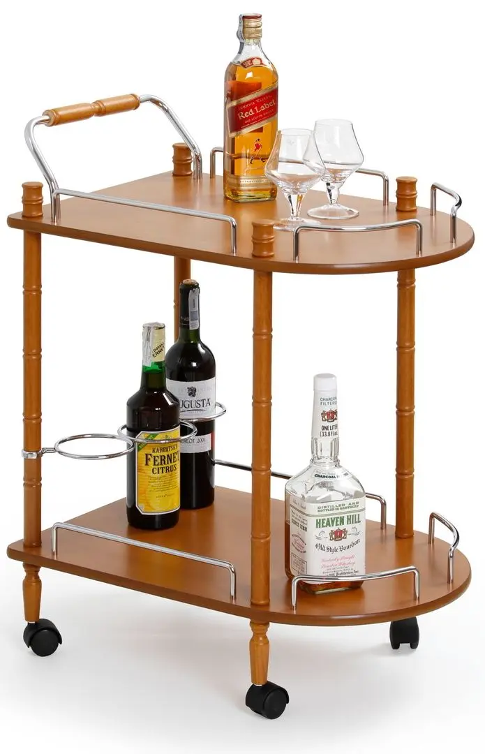 Сервировочная тележка Halmar Bar4 (Natural Wood)