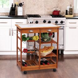 Сервировочная тележка Homcom 05-0020 74x37x76 cm (Brown)