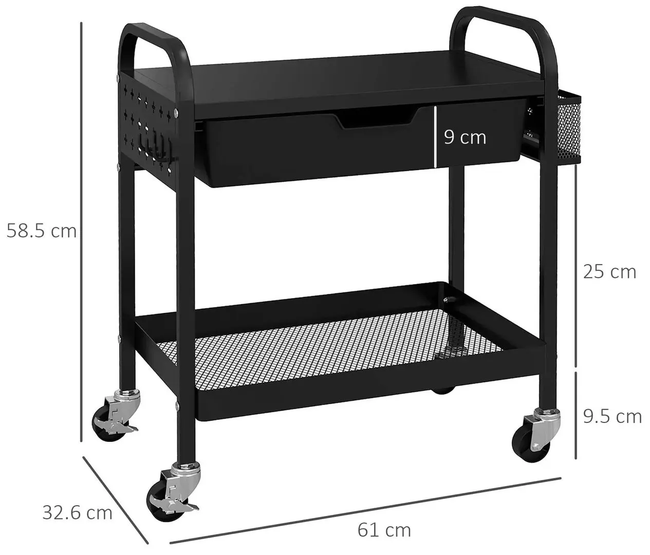 Carucior de servire Homcom 850-276V00BK (Black)