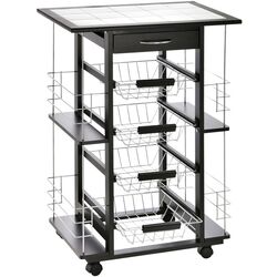 Masa de servire Homcom 801-122 57x37x83 cm (Black) Thumb