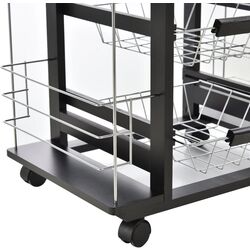 Masa de servire Homcom 801-122 57x37x83 cm (Black) Thumb