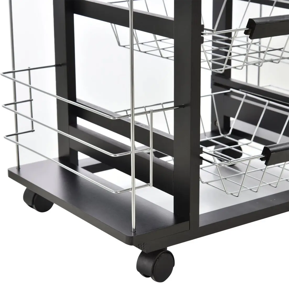 Masa de servire Homcom 801-122 57x37x83 cm (Black)