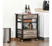 Masa de servire Homcom 801-196 60x50x84 cm (Oak/Black)