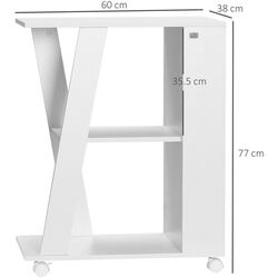 Сервировочный столик Homcom 801-292V00WT 60x38x77 cm (White) Thumb