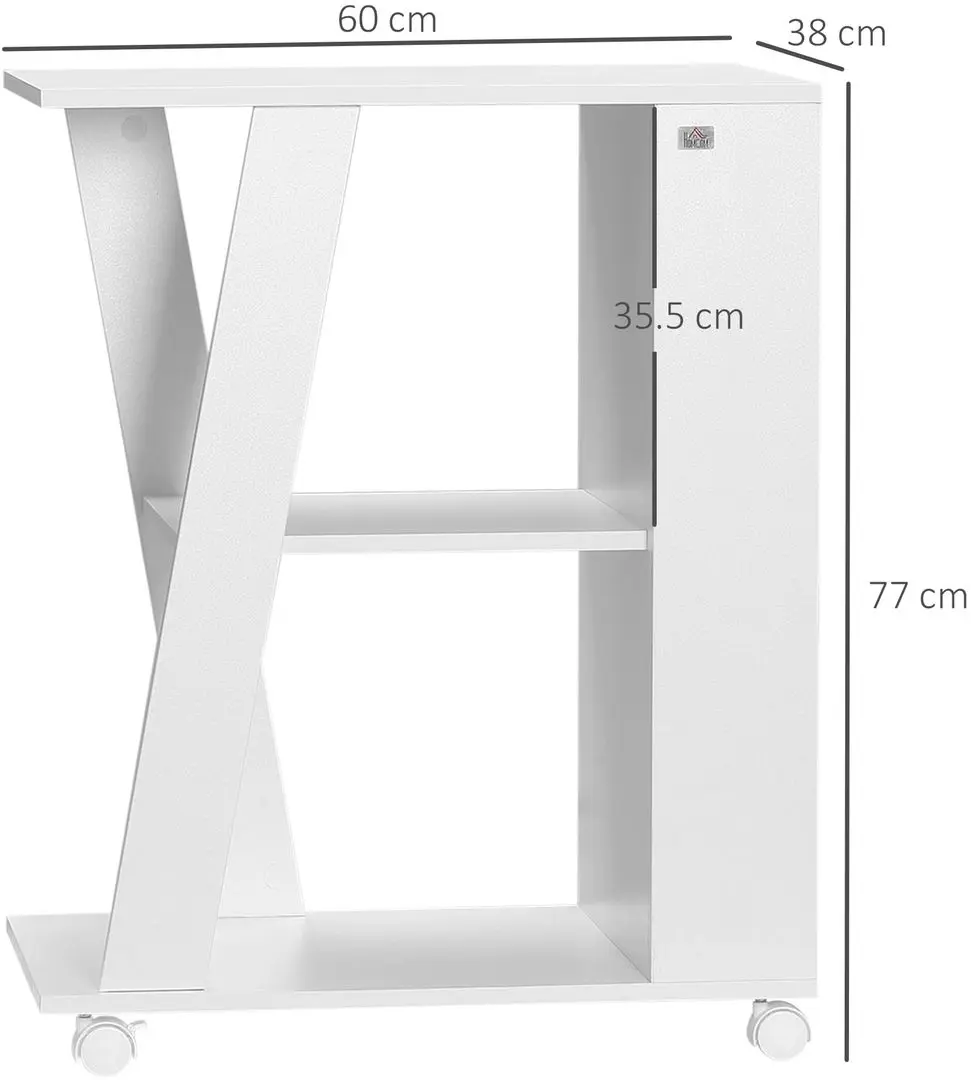 Сервировочный столик Homcom 801-292V00WT 60x38x77 cm (White)