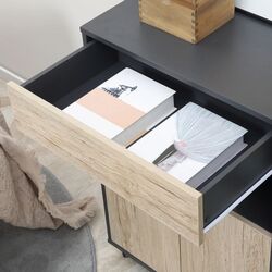 Шкафчик-тележка Homcom 801-027 (Natural/Black) Thumb