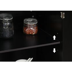 Шкафчик-тележка Homcom 801-112V80BK 83x91x45 cm (Black/Oak) Thumb