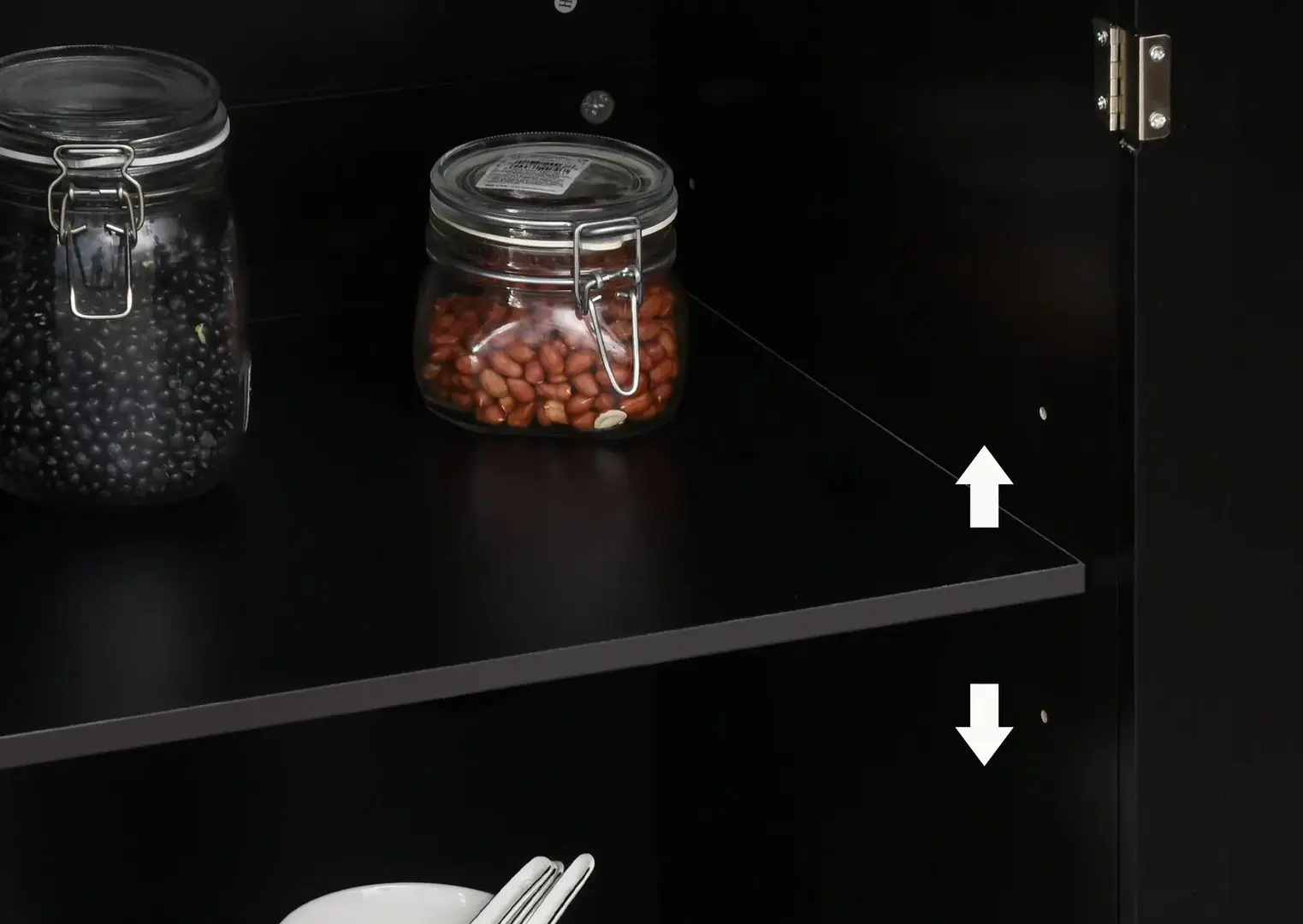 Шкафчик-тележка Homcom 801-112V80BK 83x91x45 cm (Black/Oak)