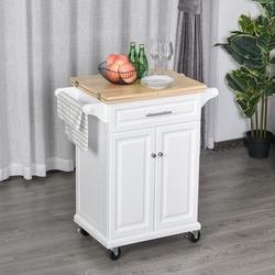 Шкафчик-тележка Homcom 801-149 (White/Natural)
