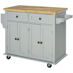 Dulap-carucior Homcom 801-161GY 111x44x82 cm (Grey/Oak) Thumb