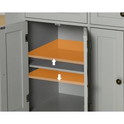 Dulap-carucior Homcom 801-161GY 111x44x82 cm (Grey/Oak) Thumb