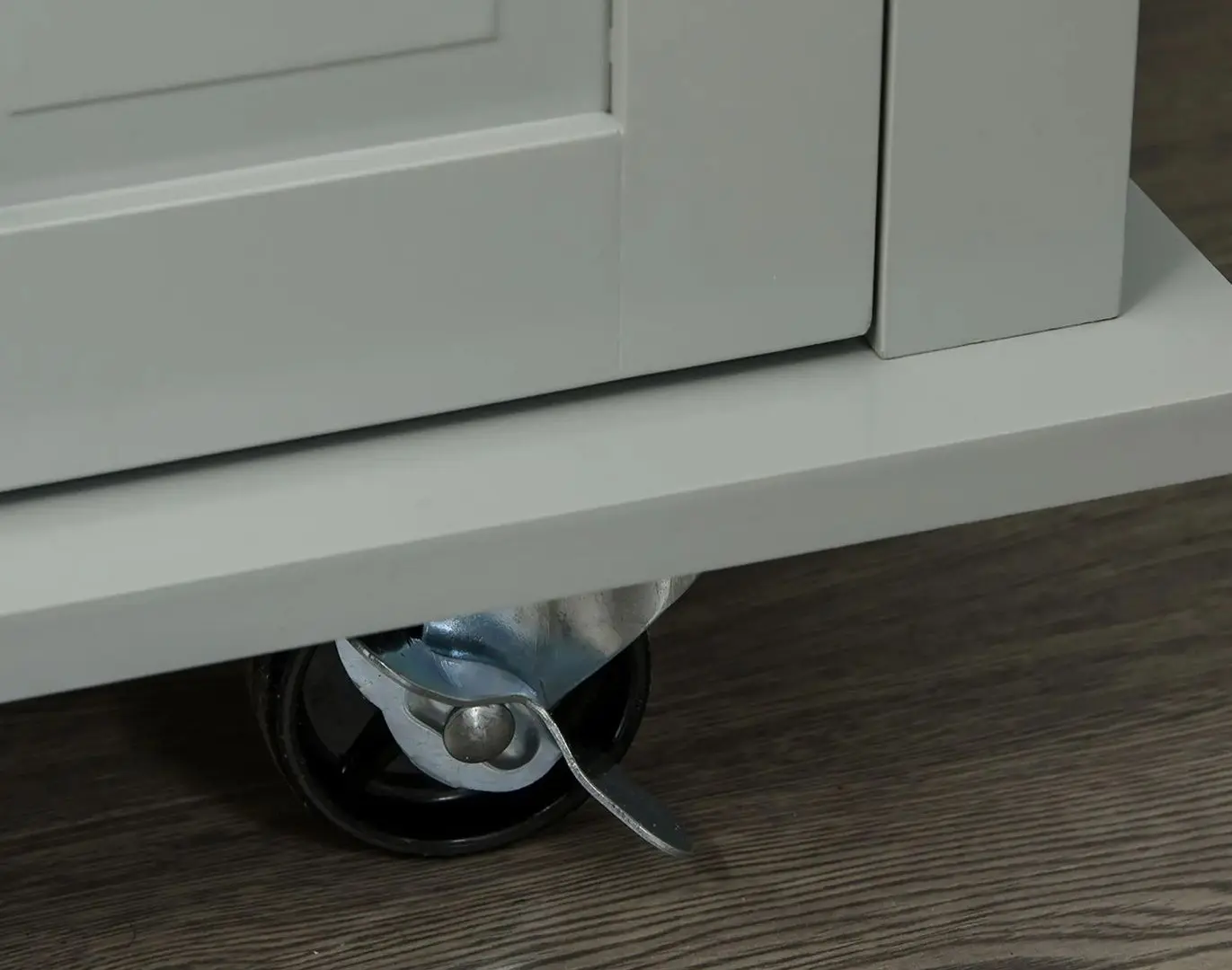 Dulap-carucior Homcom 801-161GY 111x44x82 cm (Grey/Oak)