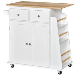 Dulap-carucior Homcom 801-163 89x45x89 cm (White/Oak) Thumb