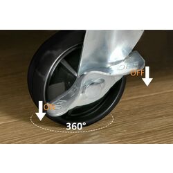 Dulap-carucior Homcom 801-163 89x45x89 cm (White/Oak) Thumb