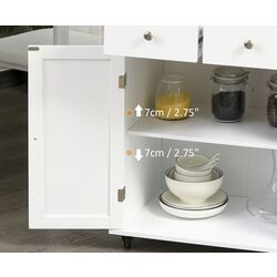 Dulap-carucior Homcom 801-163 89x45x89 cm (White/Oak) Thumb