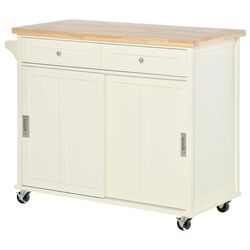 Dulap-carucior Homcom 801-171 110x49x89 cm (White/Oak) Thumb