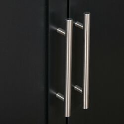 Dulap-carucior Homcom 801-178BK 109x40x89 cm (Black/Oak) Thumb