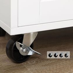 Dulap-carucior Homcom 801-178WT 109x40x89 cm (White/Oak) Thumb