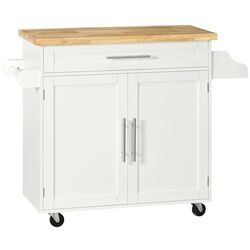 Dulap-carucior Homcom 801-178WT 109x40x89 cm (White/Oak) Thumb