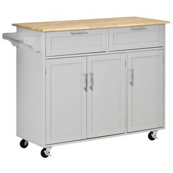 Dulap-carucior Homcom 801-204GY 121x46x91 cm (Grey/Oak) Thumb