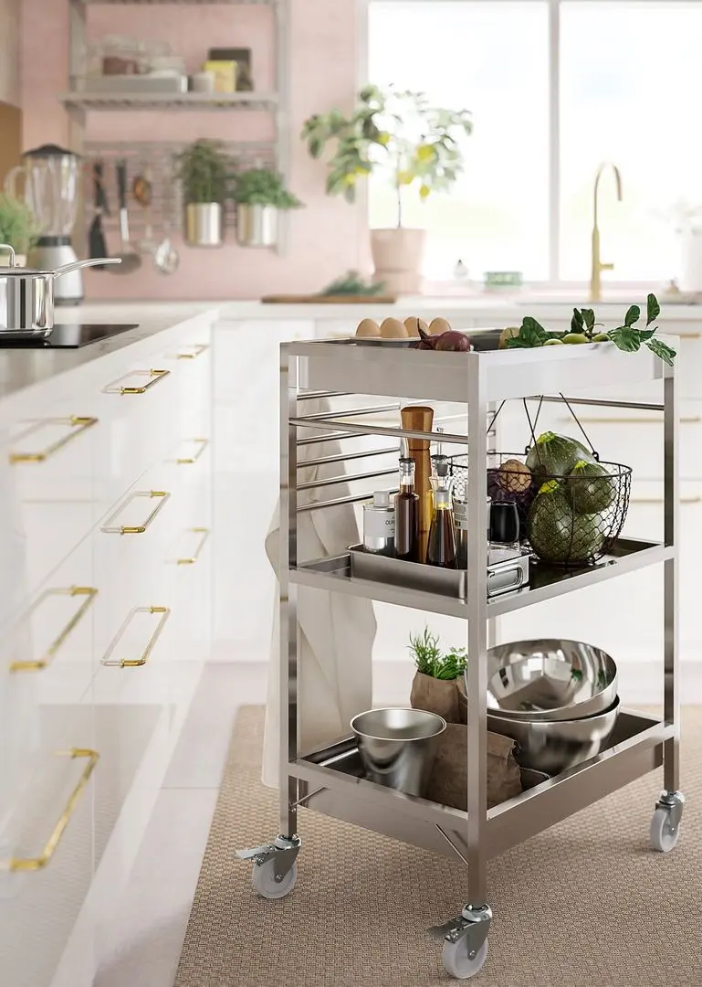 Carucior de servire Ikea Kungsfors 60x40 (Inox)