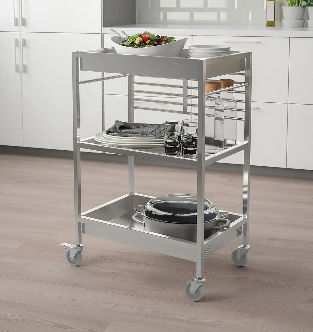 Carucior de servire Ikea Kungsfors 60x40 (Inox)