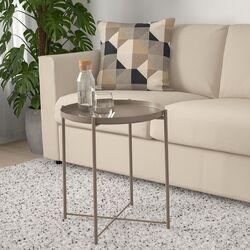 Masa servit Ikea Gladom 45x53 (Gri Inchis-Bej) Thumb