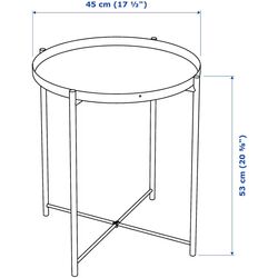 Masa de servit Ikea Gladom 45x53 (Gri inchis-verde) Thumb