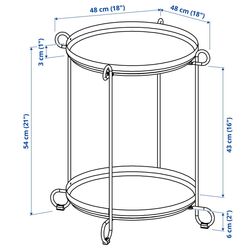 Masa servit Ikea Livelycke 50cm (Negru) Thumb