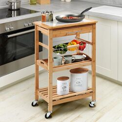 Carucior de servire Kesper 25776 (Bamboo)