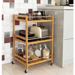 Carucior de servire Kesper 25795 (Bamboo)