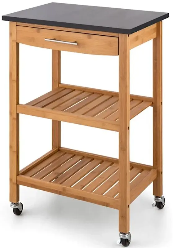 Carucior de servire Klarstein Tennessee (Natural/Black) - 6