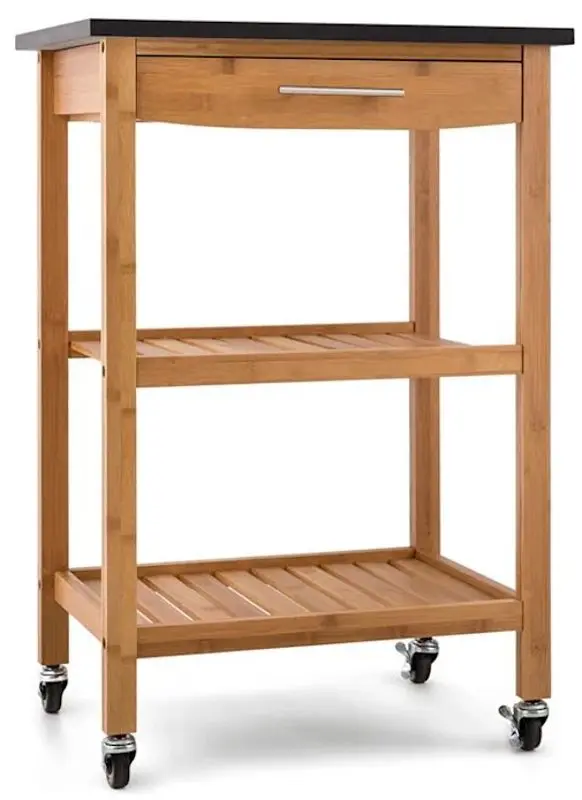 Carucior de servire Klarstein Tennessee (Natural/Black) - 7
