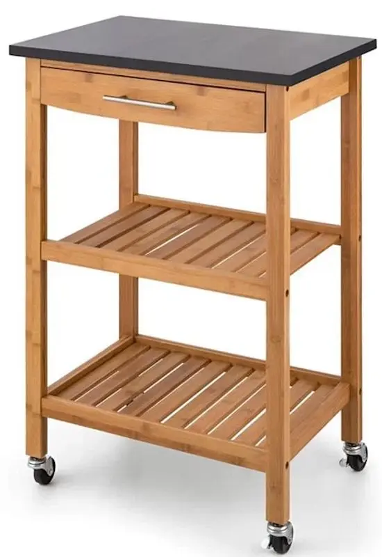 Carucior de servire Klarstein Tennessee (Natural/Black)