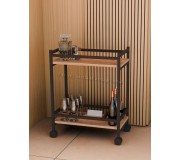 Masa de servit Prestige 60x34x76 sectie pentru sticle (Pine/Black)