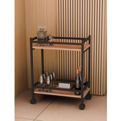 Стол сервировочный Prestige 60x34x76 отделением для бутылок (Pine/Black)